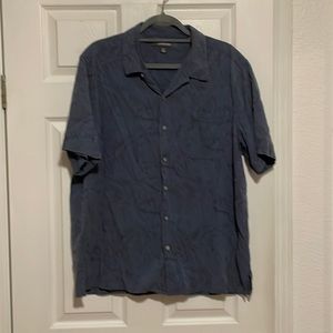 Silk blend summer button-up shirt